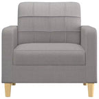 vidaXL Sofa Chair Living Room Accent Upholstered Chair with Armrest Fabric - Light Gray 23.6