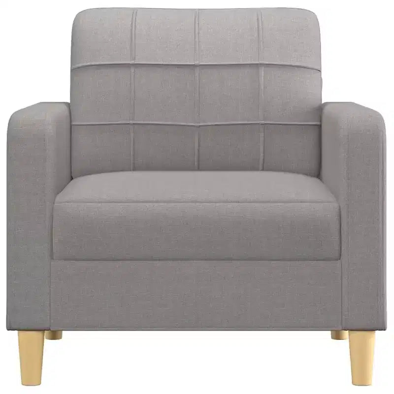 vidaXL Sofa Chair Living Room Accent Upholstered Chair with Armrest Fabric - Light Gray 23.6