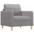 Sillón decorativo tapizado gris claro, 1 persona
