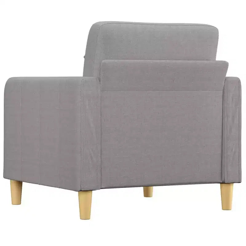 Sillón decorativo tapizado gris claro, 1 persona