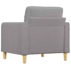 Sillón decorativo tapizado gris claro, 1 persona