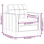 Sillón decorativo tapizado gris claro, 1 persona