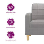 Sillón decorativo tapizado gris claro, 1 persona
