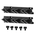 Suncast Long Handle Tool Organizer, Resin Wall Mount Storage Rack with Interlocking Hook System for Garage or Closet, 4.5 x 25 x 5.25, Black