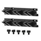 Suncast Long Handle Tool Organizer, Resin Wall Mount Storage Rack with Interlocking Hook System for Garage or Closet, 4.5 x 25 x 5.25, Black