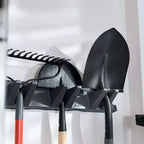 Colgador de herramientas gris de pared con mango largo – Capacidad para 5 herramientas