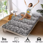 Colchón de suelo japonés de futón con diseño floral, 1 persona, Twin / Full