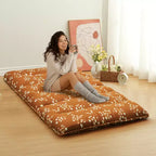 Colchón de suelo japonés de futón con diseño floral, 1 persona, Twin / Full