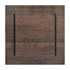 Tablero de mesa rectangular de madera maciza marrón oscuro/natural, 3,8 cm de grosor, para 4 personas