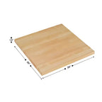 Tablero de mesa rectangular de madera maciza marrón oscuro/natural, 3,8 cm de grosor, para 4 personas