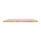 Tablero de mesa rectangular de madera maciza marrón oscuro/natural, 3,8 cm de grosor, para 4 personas