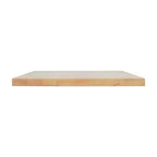 Tablero de mesa rectangular de madera maciza marrón oscuro/natural, 3,8 cm de grosor, para 4 personas