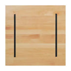 Tablero de mesa rectangular de madera maciza marrón oscuro/natural, 3,8 cm de grosor, para 4 personas