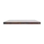 Tablero de mesa rectangular de madera maciza marrón oscuro/natural, 3,8 cm de grosor, para 4 personas