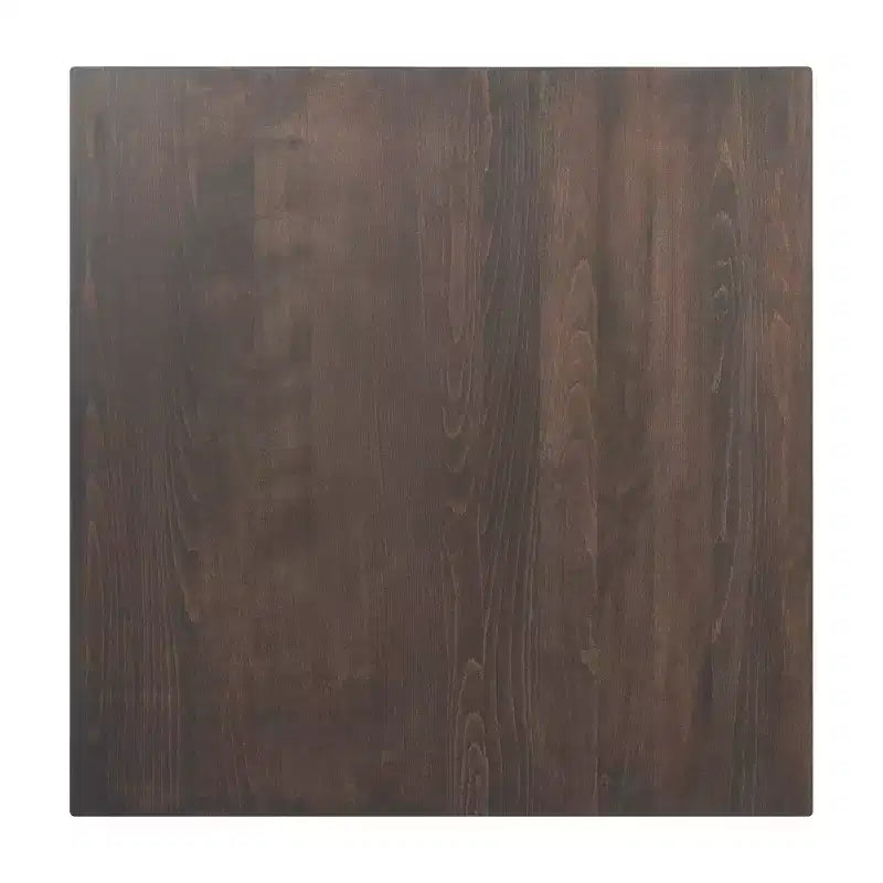 Tablero de mesa rectangular de madera maciza marrón oscuro/natural, 3,8 cm de grosor, para 4 personas