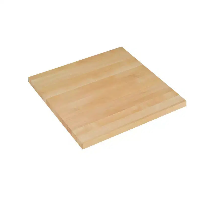 Tablero de mesa rectangular de madera maciza marrón oscuro/natural, 3,8 cm de grosor, para 4 personas
