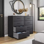 Okak Elegant Fabric Dresser with Spacious Drawers & Durable Wooden Top, Lightweight for Dorms Apartments Bedroom