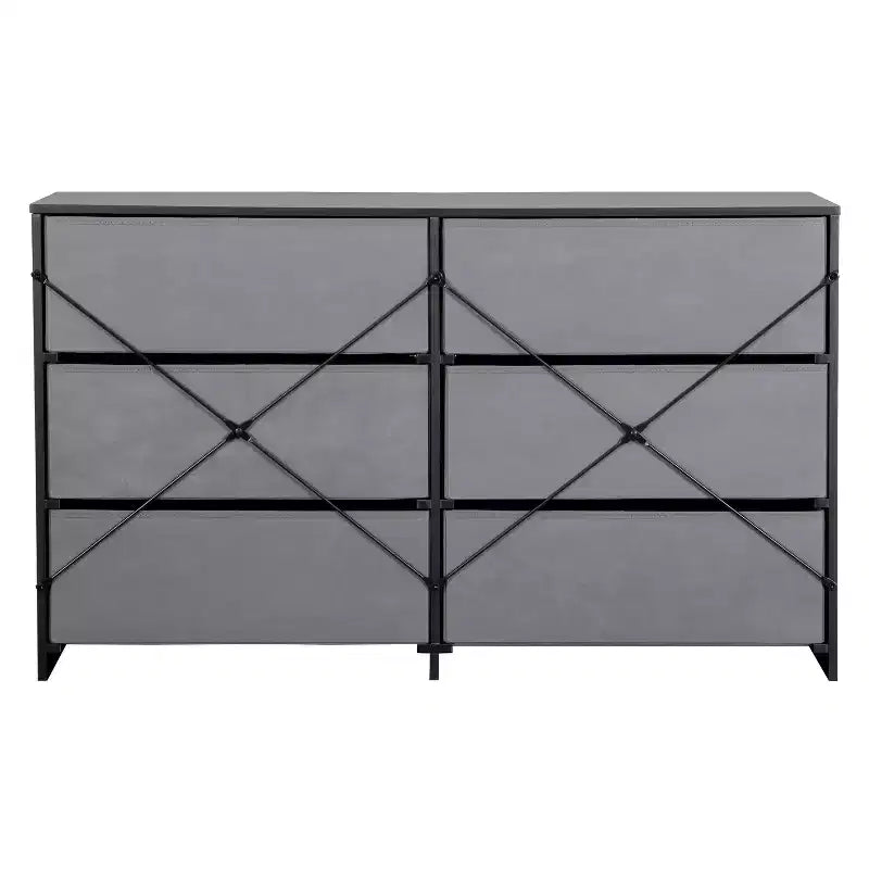 Cómoda de tela de almacenamiento blanca/negra/gris – 5, 6 y 8 cajones, montaje para 1-2 personas