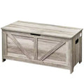 VEVOR Wooden Toy Chest for Kids, Toddler Toy Storage Box with Flip-Top Lid and Safety Hinge, 38.98 x 15.55 x 18.9 Large Kids Storage Bench, Gray
