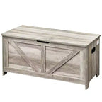 VEVOR Wooden Toy Chest for Kids, Toddler Toy Storage Box with Flip-Top Lid and Safety Hinge, 38.98 x 15.55 x 18.9 Large Kids Storage Bench, Gray