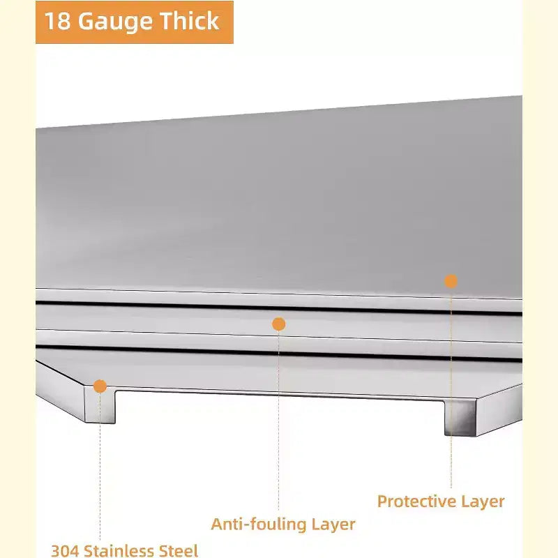 Puerta de acceso para cocina exterior de acero inoxidable plateado – Montaje empotrado, una sola puerta