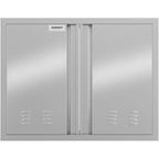 Outdoor Kitchen Access Door, Flush Mount 304 Stainless Steel BBQ Island Door w/ Recessed Handle, Vents & Magnetic Closure