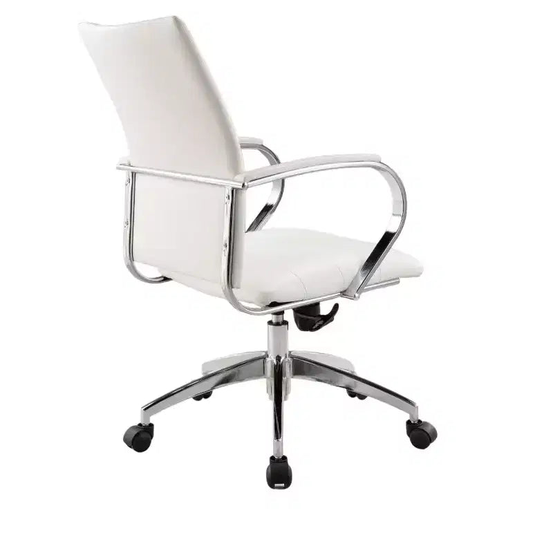 Silla de trabajo tapizada gris con brazos fijos – 1 persona