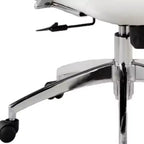 Silla de trabajo tapizada gris con brazos fijos – 1 persona