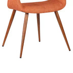 Sillón tapizado naranja, estilo de mediados de siglo, 1 plaza