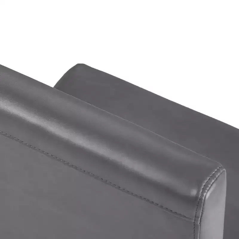 Sillas de Comedor sin Brazos de Polipiel Gris Piedra, Juego de 2