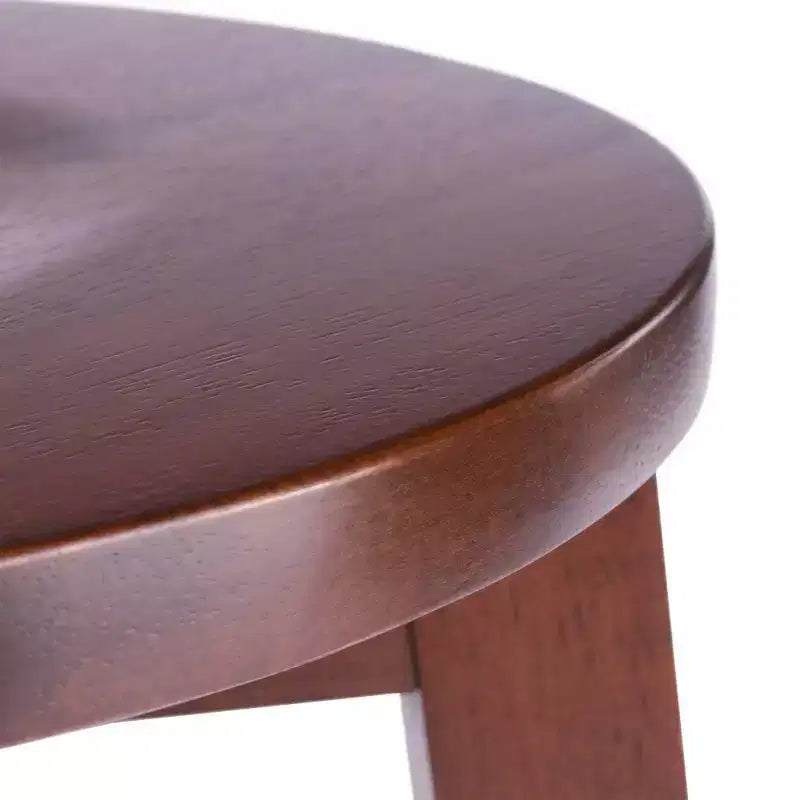 Silla de comedor de madera de nogal, respaldo de listones, juego de 2