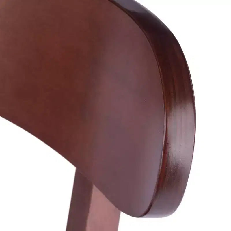 Silla de comedor de madera de nogal, respaldo de listones, juego de 2