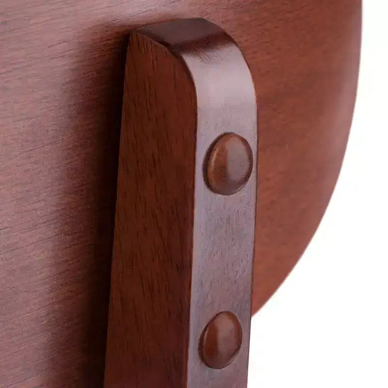 Silla de comedor de madera de nogal, respaldo de listones, juego de 2