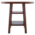Mesa de comedor de madera cuadrada marrón, 4 plazas