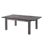 Mesa de comedor extensible rectangular gris, para 6 personas