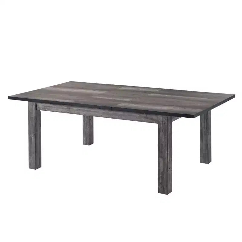 Mesa de comedor extensible rectangular gris, para 6 personas
