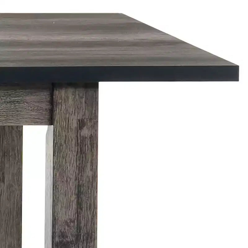 Mesa de comedor extensible rectangular gris, para 6 personas