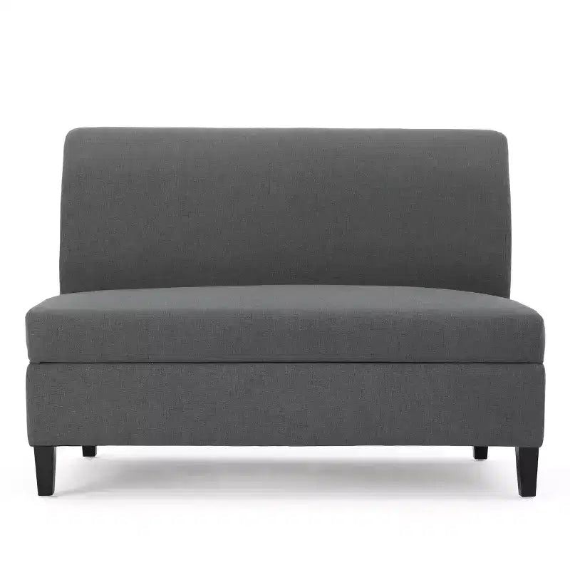 Tovah Storage Loveseat Charcoal - Christopher Knight Home: Birch Wood Legs, Polyester Upholstery, 2-Seater with Compartment