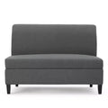 Tovah Storage Loveseat Charcoal - Christopher Knight Home: Birch Wood Legs, Polyester Upholstery, 2-Seater with Compartment