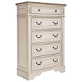 Realyn 5 Drawer Chest Chipped White: Cottage Style Bedroom Storage - Signature Design by Ashley