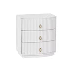 Powell 3 Drawers Chantel Nightstand White