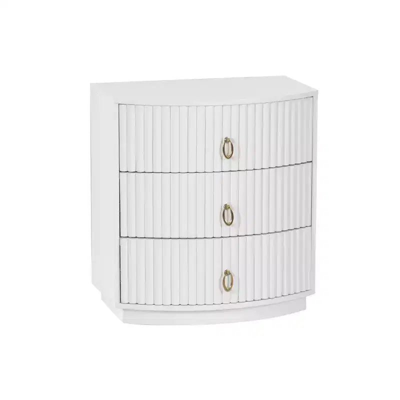 Powell 3 Drawers Chantel Nightstand White