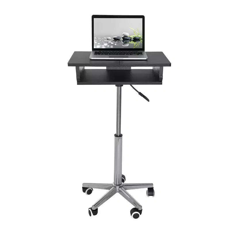 Escritorio para portátil plegable negro de altura ajustable - 1 persona