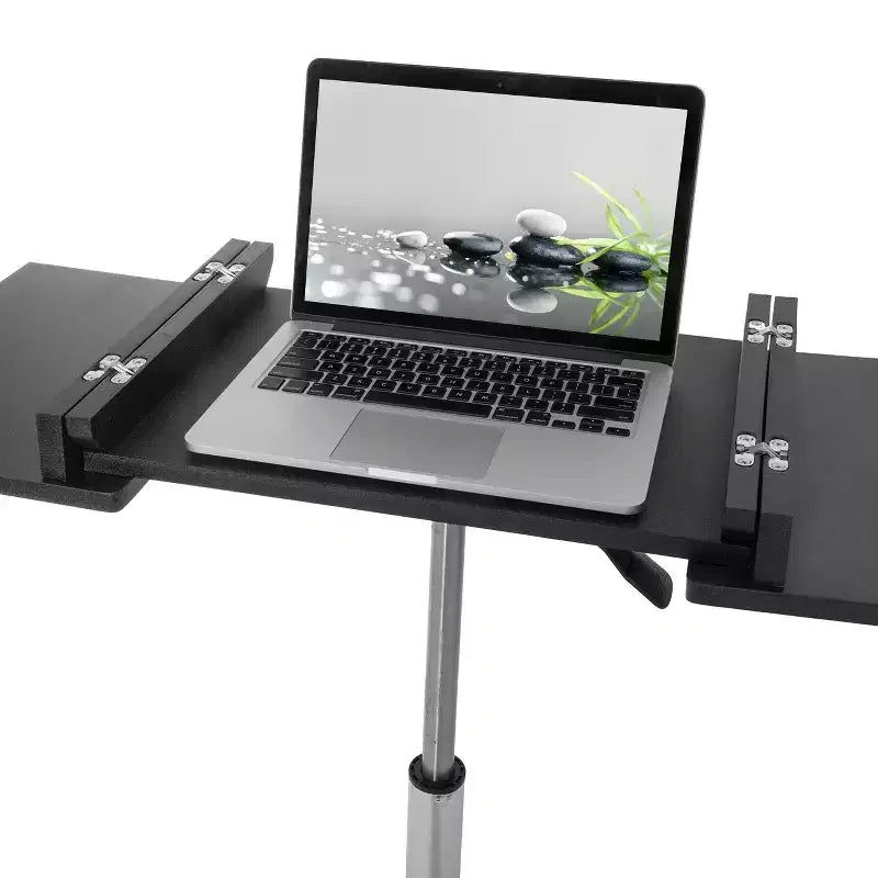 Escritorio para portátil plegable negro de altura ajustable - 1 persona
