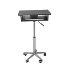 Escritorio para portátil plegable negro de altura ajustable - 1 persona