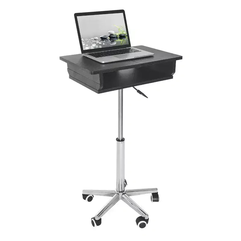 Escritorio para portátil plegable negro de altura ajustable - 1 persona
