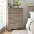 Somerset 4 Drawer Dresser Ash Gray - Bush Furniture: Satin Nickel Hardware, Safety Tip Guard