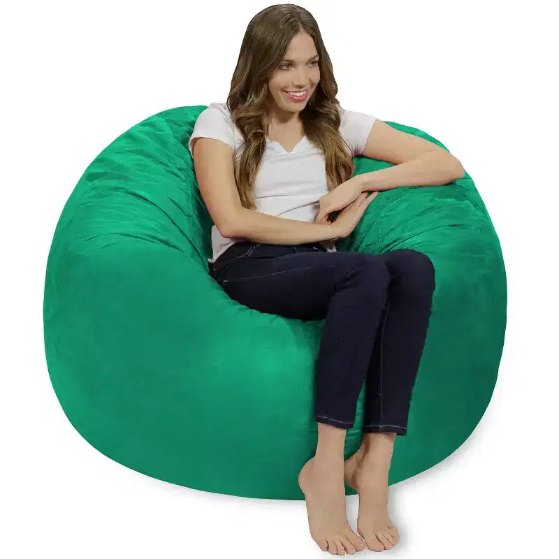 Puf redondo multicolor, capacidad 1 persona