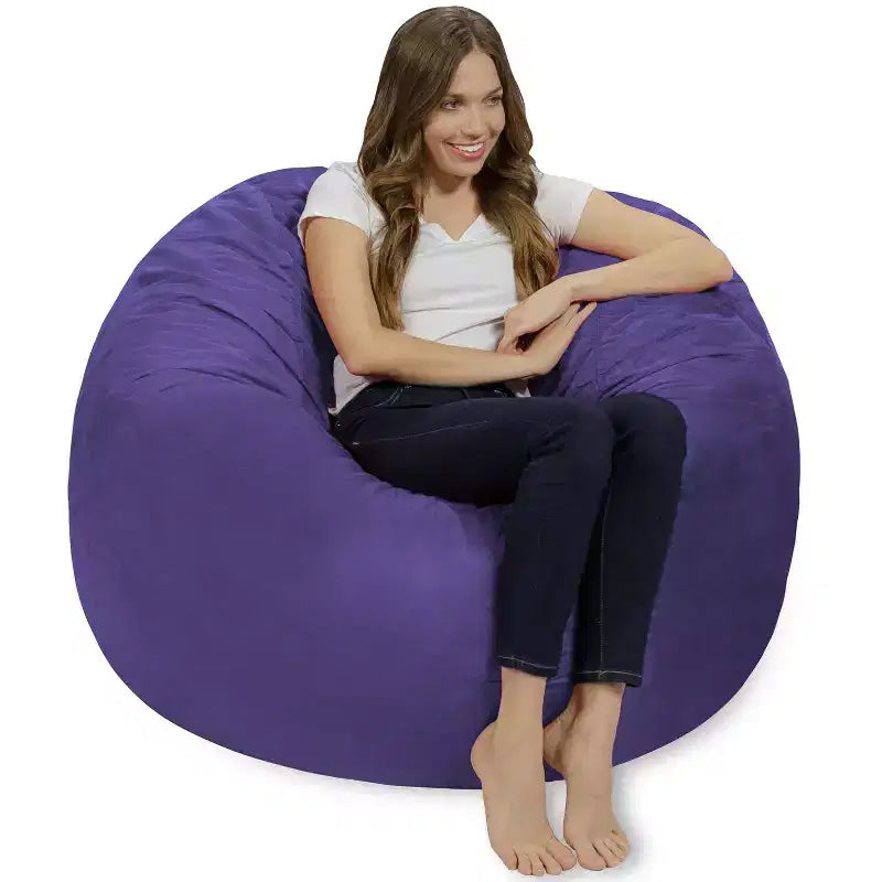 Puf redondo multicolor, capacidad 1 persona