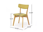 Juego de comedor de 5 piezas de mediados de siglo color beige claro/gris/verde, para 4 personas